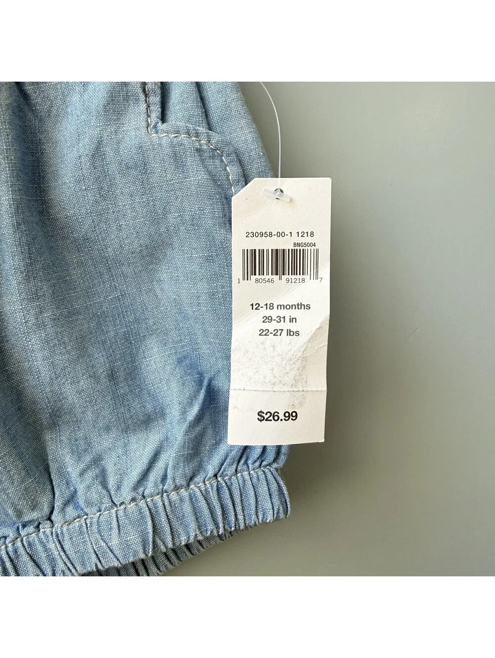 NWT GAP Baby Denim Bubble Shorts 12-18 Months